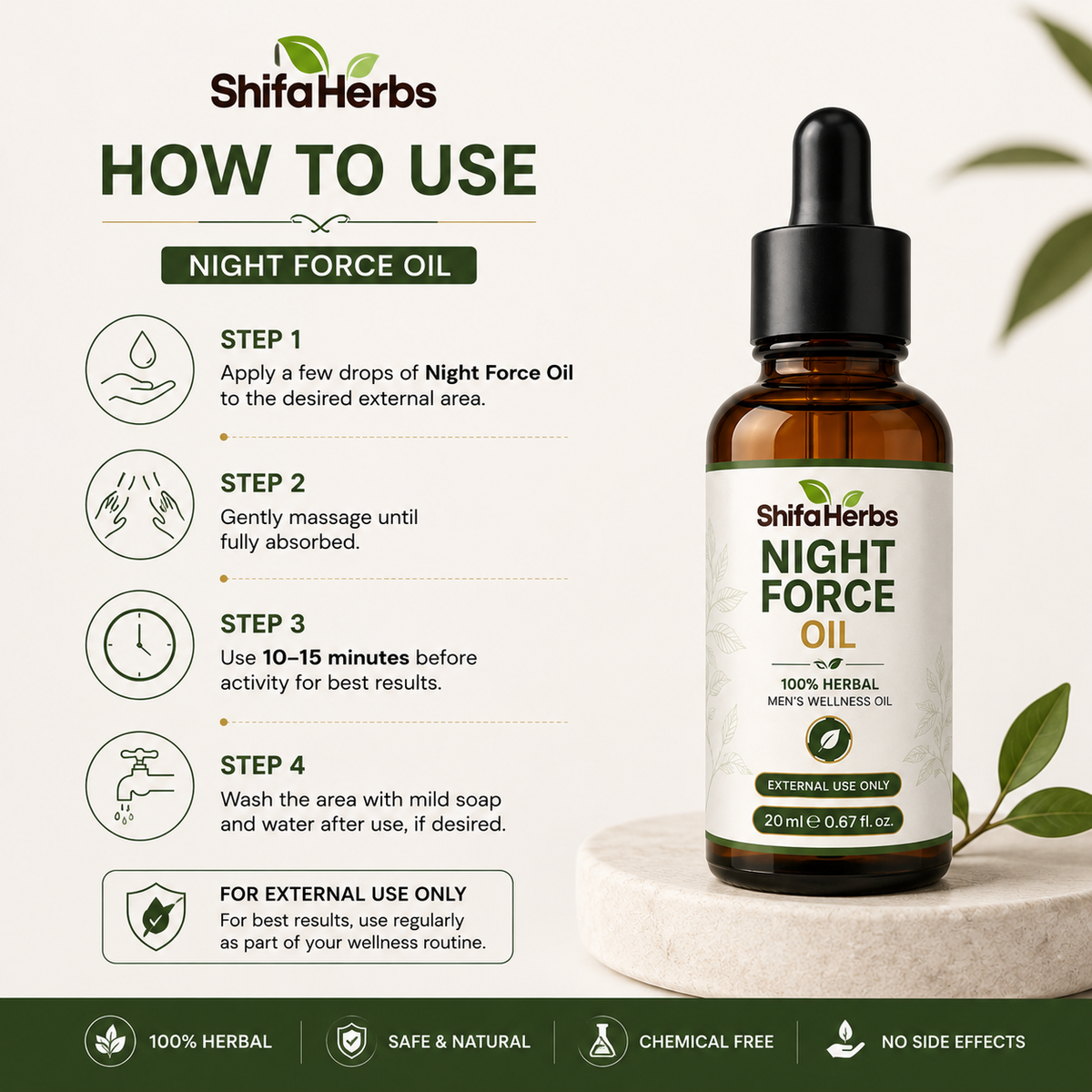 SHIFA HERBS™ Night Force Oil